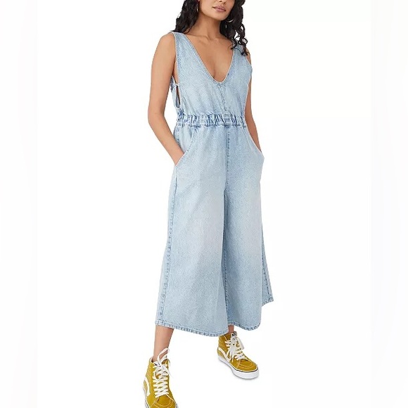 Free People We The Free Alora Cotton Jumpsuit - Picture 1 of 10